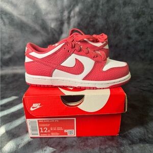 NEW! Nike Dunk Low PS White/Gypsy Rose Archeo Pink DC9564-111 Sz 12C